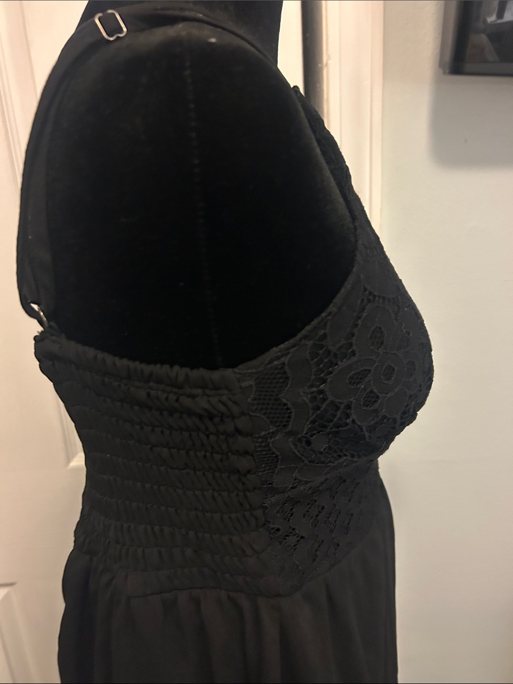 Maurices Black Lace Bodice V-Neck Mini Dress - Picture 5 of 7